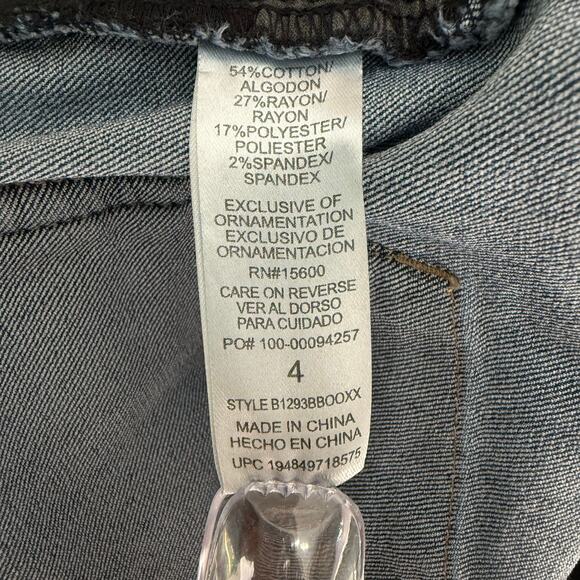 Democracy AB Technology Jeans Medium Wash Mid Rise Skinny Stretch Women's Size 4 - Picture 7 of 8